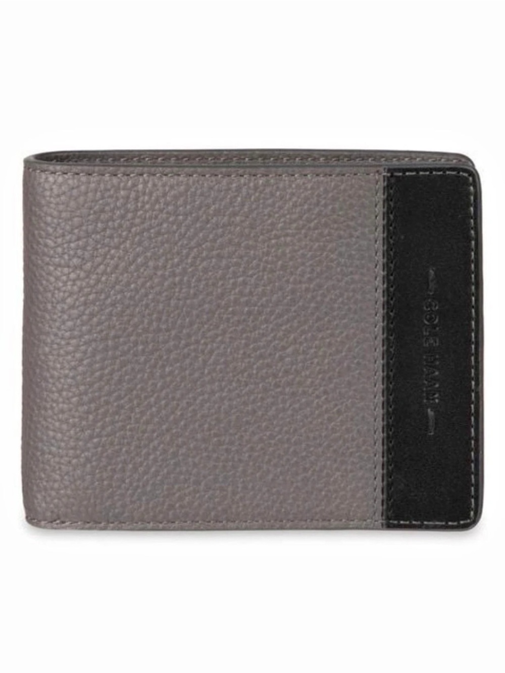 NIB Cole Haan Pebble Leather Bifold Wallet Gray